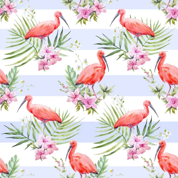 Suluboya tropikal vektör desen