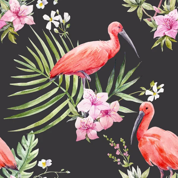 Akvarell tropiska mönster — Stockfoto