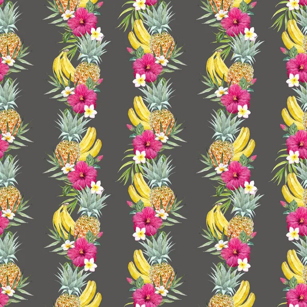 Watercolor tropical pattern