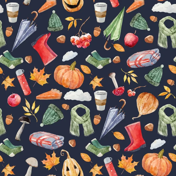 素敵な秋のベクトル パターン — ストックベクタ