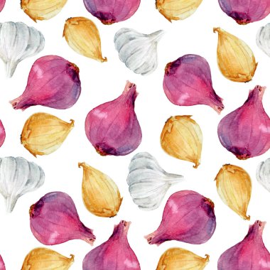 Suluboya soğan vektör desen