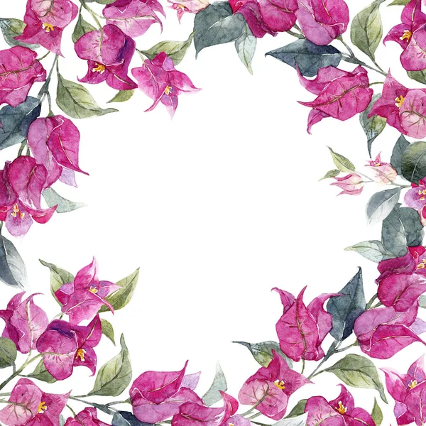 suluboya çiçek çerçevesi