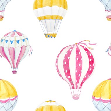 Suluboya hava balon vektör desen