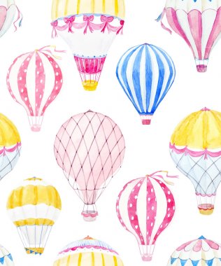 Suluboya hava balon vektör desen