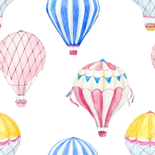 수채화 공기 baloon 벡터 패턴 — 스톡 벡터