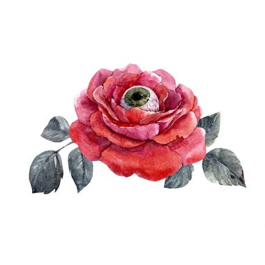 Suluboya Cadılar Bayramı gül