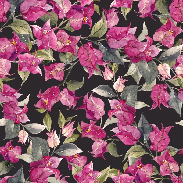 Watercolor floral vector pattern