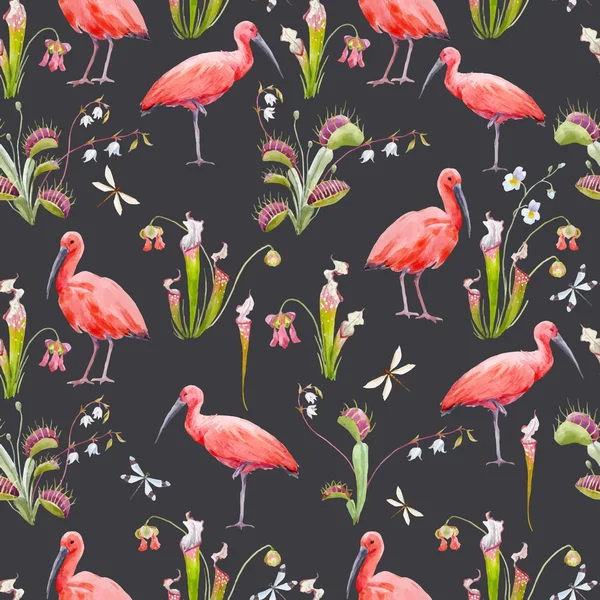 Suluboya tropikal vektör desen