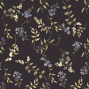 Suluboya çiçek deseni