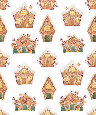 Sulu Boya Noel vektör desen