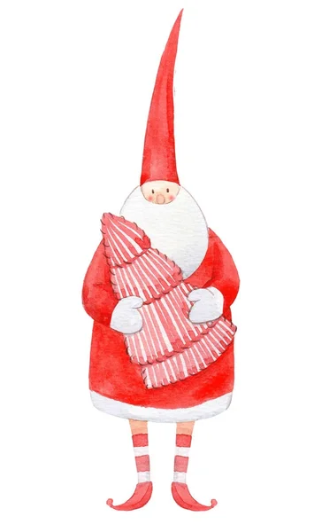 Schönes Aquarell Weihnachten set — Stockfoto