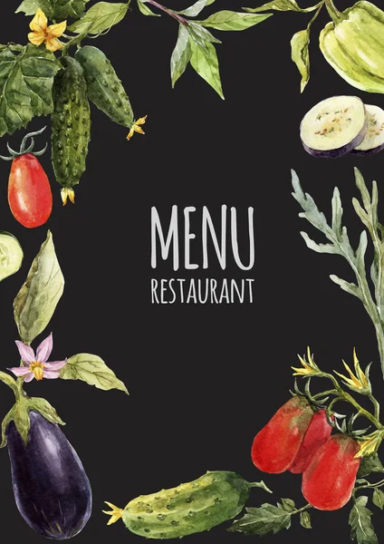 Modèle de menu aquarelle — Photo
