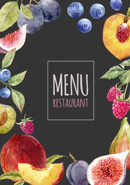 Modèle de menu aquarelle — Photo