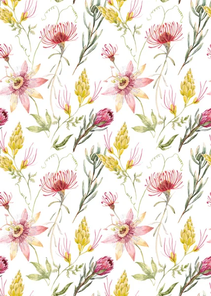 Aquarelle motif vecteur floral — Image vectorielle