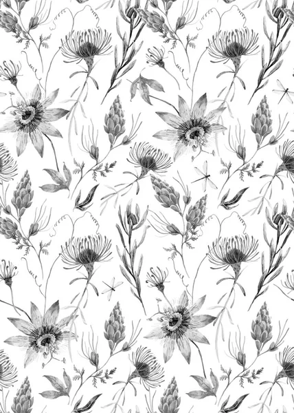 Aquarel floral vector patroon — Stockvector