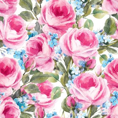 Suluboya çiçek deseni