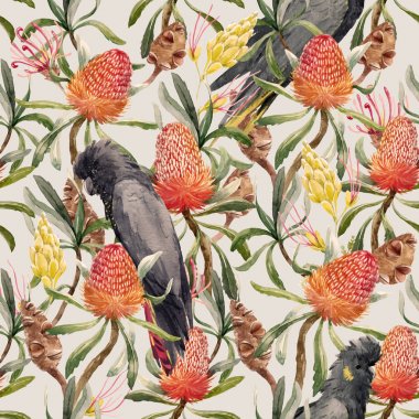 Suluboya tropikal Avustralya vektör desen