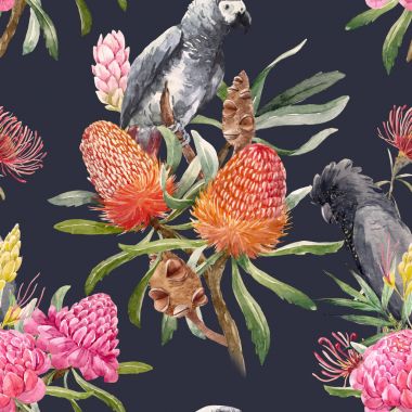 Suluboya tropikal Avustralya vektör desen