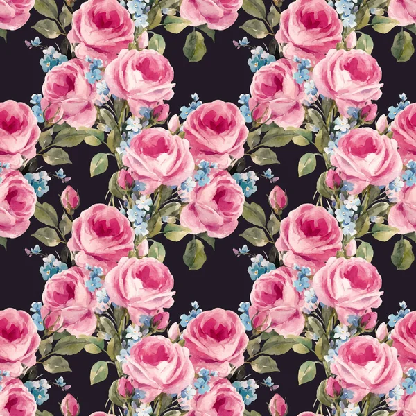 Suluboya çiçek vektör desen