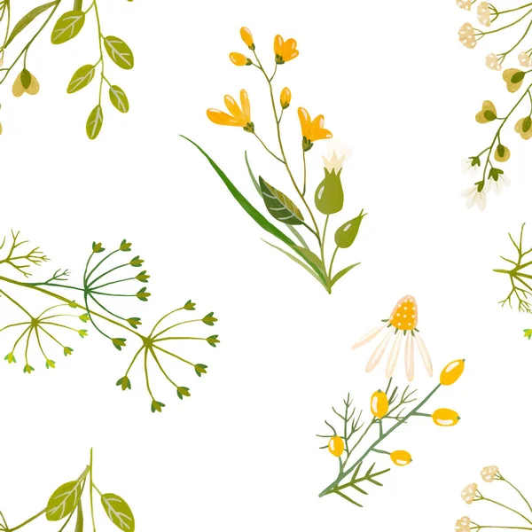 Patrón vectorial floral acuarela — Vector de stock