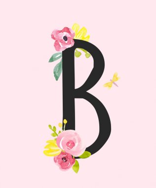 Suluboya vektör Latin alfabesinin büyük harf