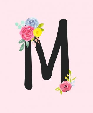 Suluboya vektör Latin alfabesinin büyük harf