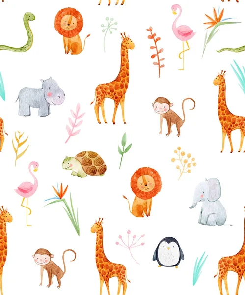 Watercolor baby pattern Royalty Free Stock Photos