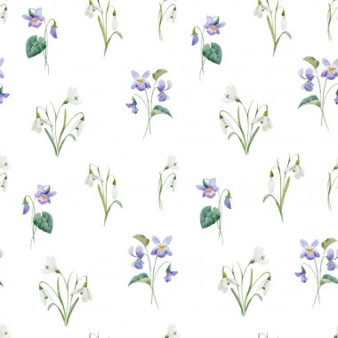 Suluboya çiçek vektör desen