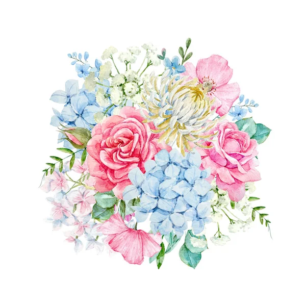Aquarel floral samenstelling — Stockfoto