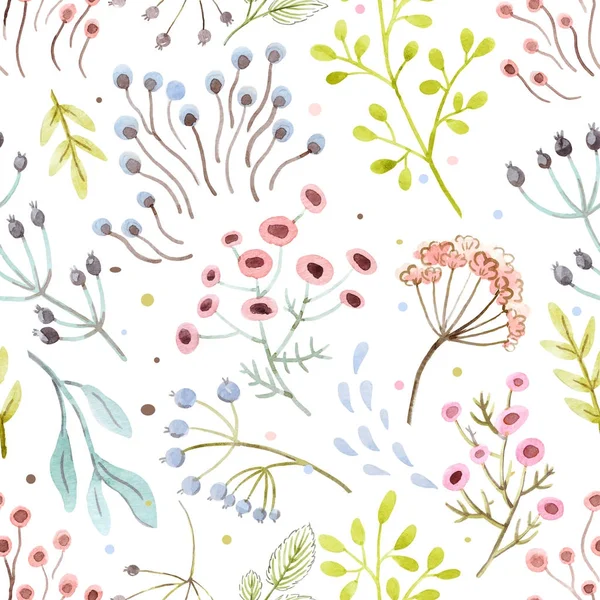 Aquarel, abstract floral patroon — Stockfoto