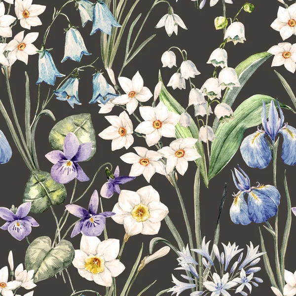 Ακουαρέλα άνοιξη floral μοτίβο — Φωτογραφία Αρχείου