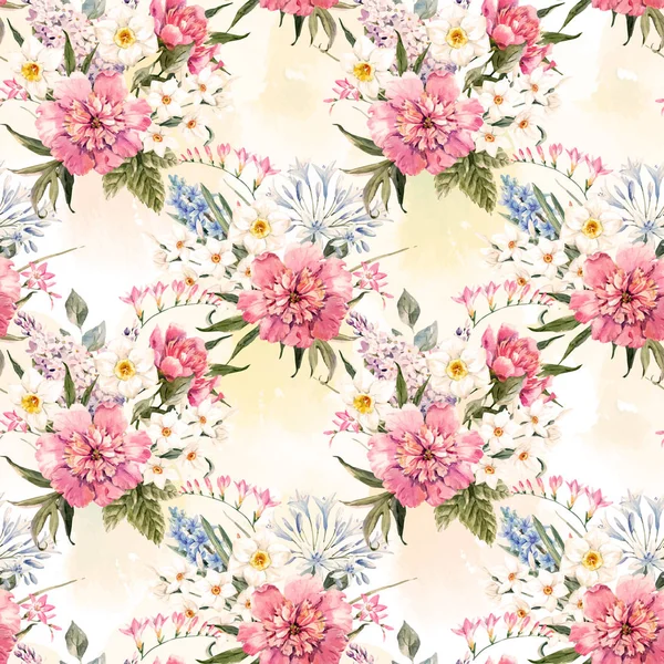 Aquarelle vecteur motif floral — Image vectorielle