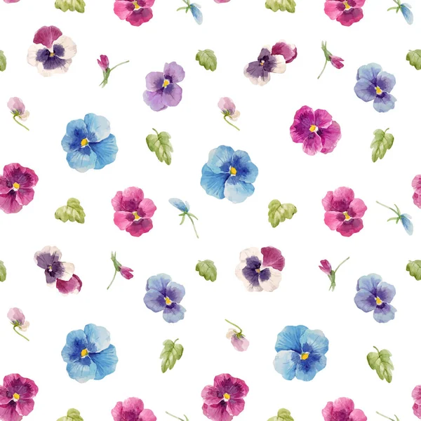 Aquarelle motif vectoriel fleur pansy — Image vectorielle