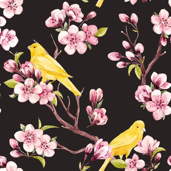 Aquarel voorjaar bloemmotief — Stockfoto