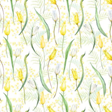 Sulu Boya Lale desen