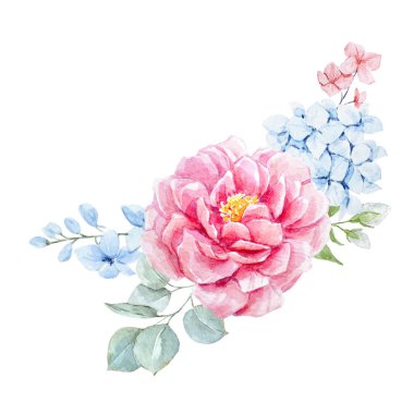 Suluboya çiçek kompozisyon