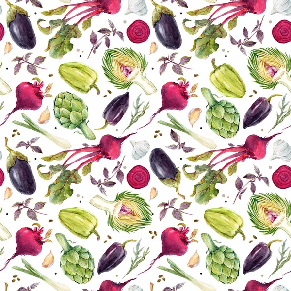 Watercolor vegetable pattern