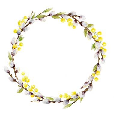 Suluboya söğüt ağacı çelenk