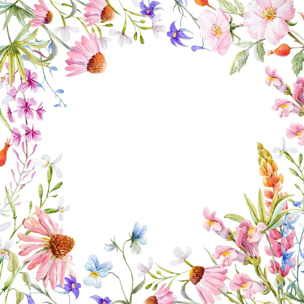 suluboya çiçek çerçevesi