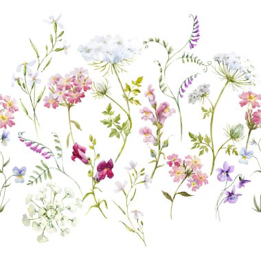 Suluboya çiçek kompozisyon