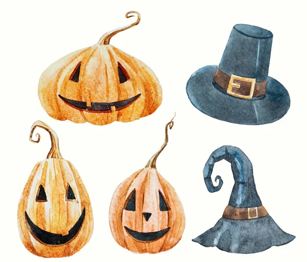 Conjunto de calabaza Halloween —  Fotos de Stock