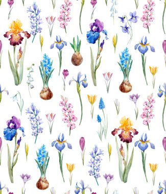 Suluboya çiçek deseni