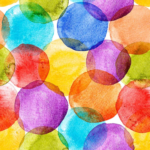 Watercolor rainbow spots pattern — Stock Photo, Image