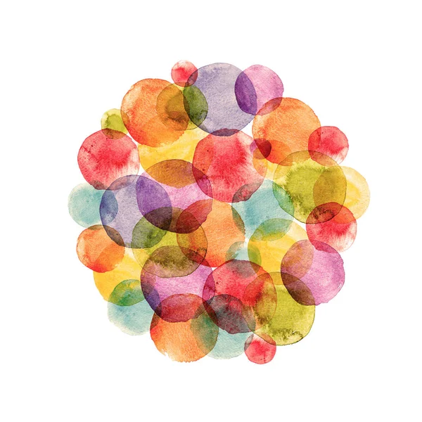 Aquarel regenboog lucht baloons — Stockfoto