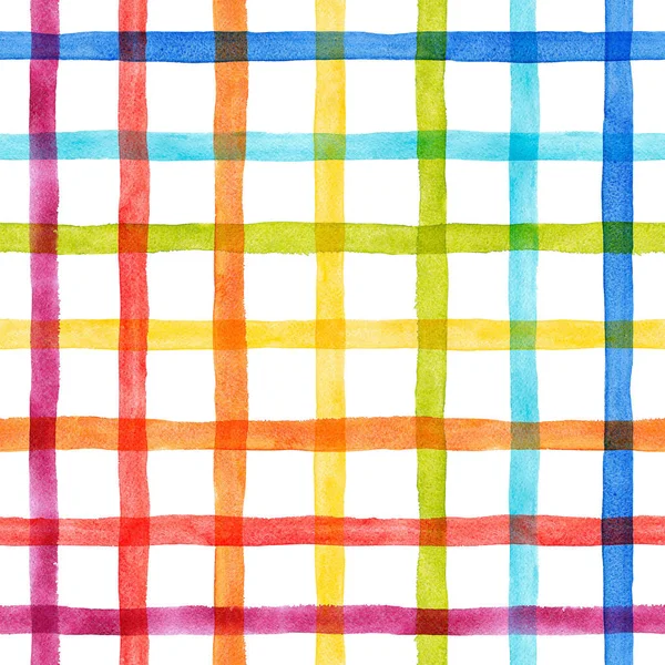 Watercolor rainbow stripes pattern — Stock Photo, Image