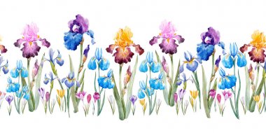 Suluboya çiçek deseni