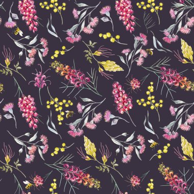 Suluboya Avustralya grevillea desen