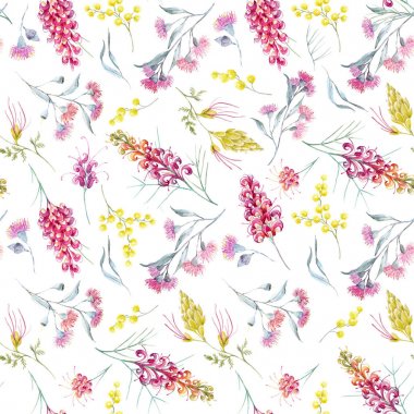 Suluboya Avustralya grevillea desen