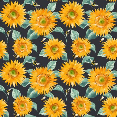 Suluboya elle çizilmiş güzel, pürüzsüz bir desen. Stock yaz illüstrasyonu.