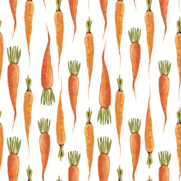 손으로 당근 그림을 그리는 물감없는 아름다운 무늬. 주식 야채 삽화. — 스톡 사진